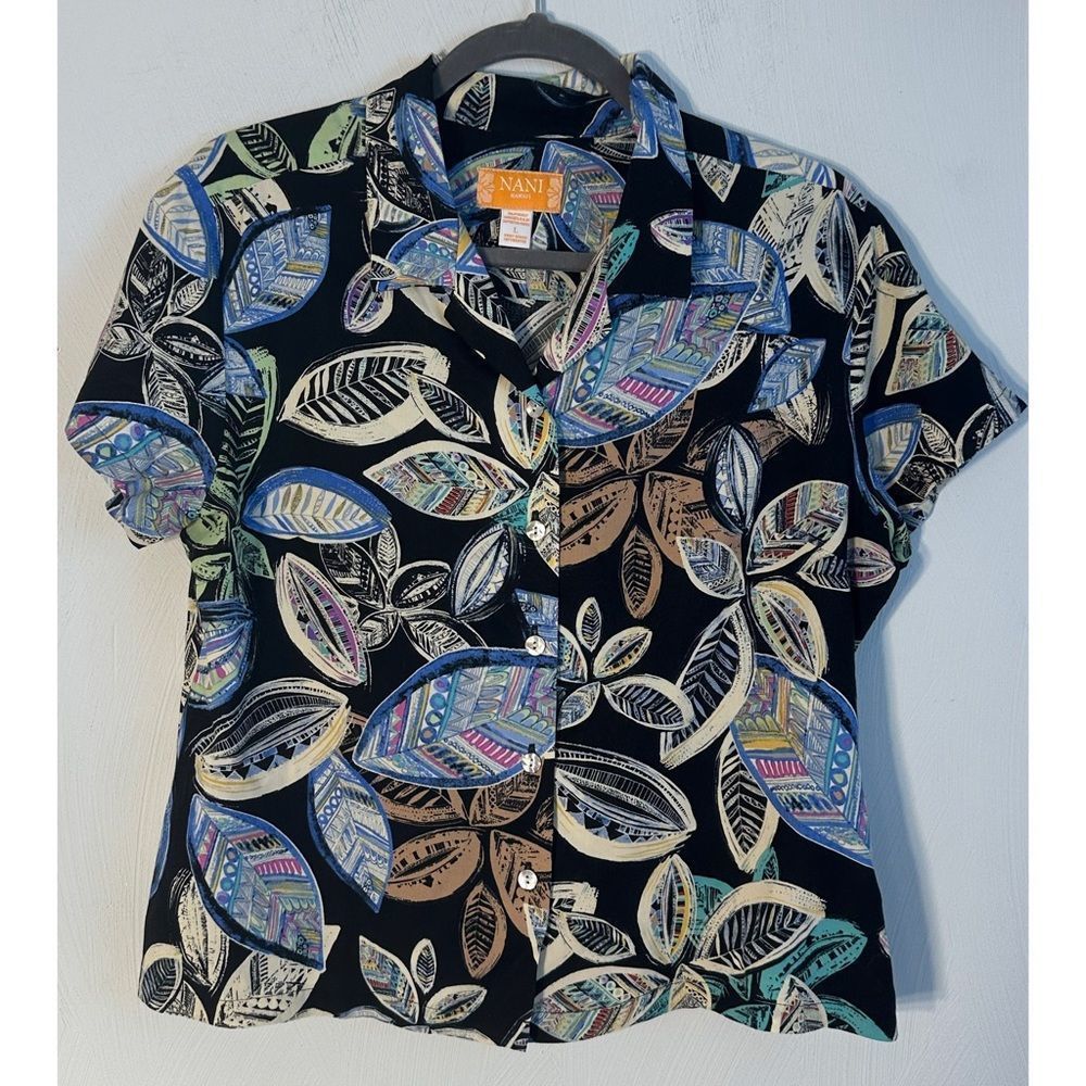 NANI Hawaiian Short Sleeve Button Down Shirt - Size Large